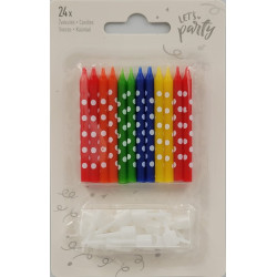 Sünnipäevaküünlad täppidega